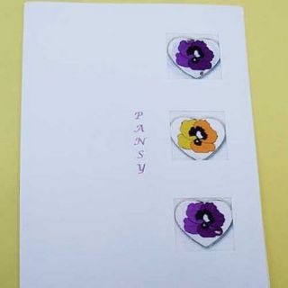 pansy heart seed card by soso paper co