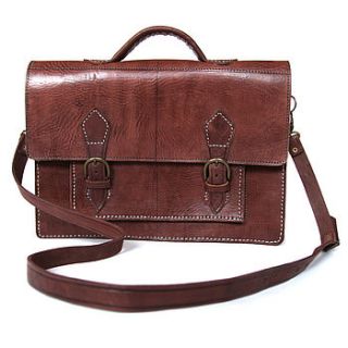 messenger briefcase bag by 3b leather goods