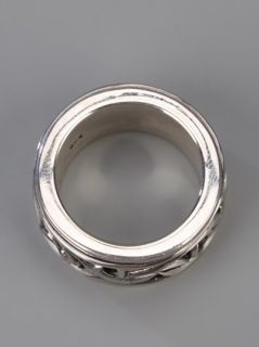 Stephen Webster Silver Carved Thorn Rotating Band Ring