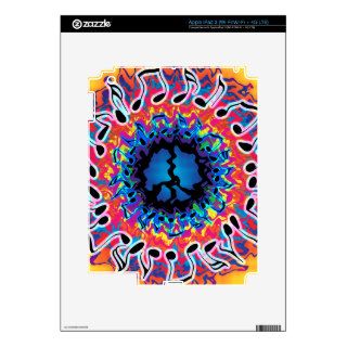 Psychedelic Peace Wave iPad 3 Decals