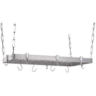 Concept Housewares Rectangular Steel Hanging Pot Rack
