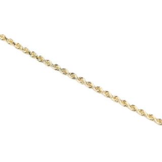 Jewelryweb 14k Yellow Gold D/C Rope Chain Necklace