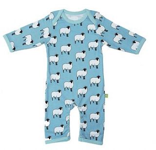 organic angus the sheep print playsuit by ava and luc