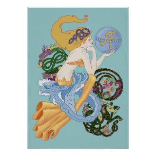 Celtic "A" Mermaid Poster