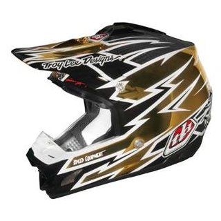 Troy Lee Designs SE3 Zap Helmet   Medium/Gold Chrome Automotive
