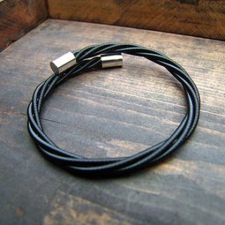 black bass string bracelet by bobby rocks