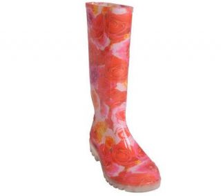 Journee Collection Womens Floral Rain Boots —