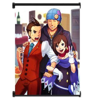 Ace Attorney Phoenix Wright Apollo Justice Game Fabric Wall Scroll Poster (16"x21") Inches  Prints  