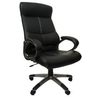 Shop Merax High Back Leather Office Chair, Black at the  Furniture Store. Find the latest styles with the lowest prices from Merax
