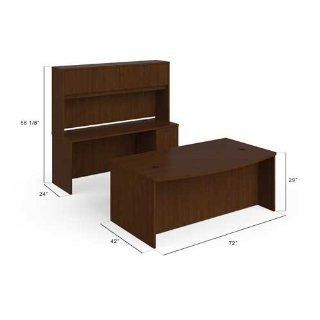 basyx by HON BSXBLDCH7296A1 BL Laminate Series Desk & Credenza Stack On, 72" x 96" Footprint, Medium Cherry  Office Desks 