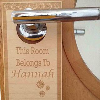 personalised wooden door hangers by hickory dickory designs