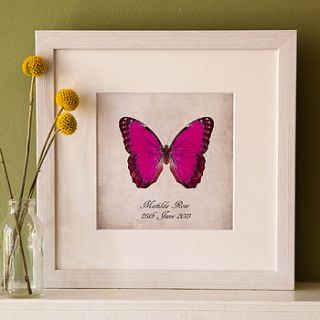personalised butterfly print by elephant grey