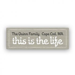 This Is the Life Personalized Canvas Wall Art   Sandy Taupe