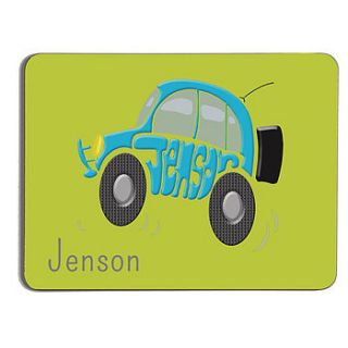 personalised large car placemat by name art