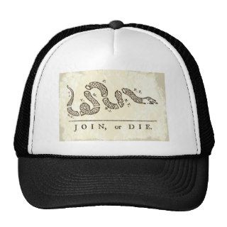 Join or Die T Benjamin Franklin Revolutionary War Hat