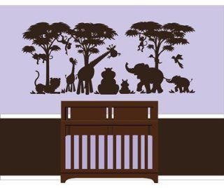 Small Silhouette Safari Paint by Number Wall Mural Baby