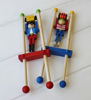 wooden acrobatic pirate toys by posh totty designs interiors
