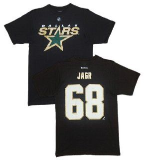 Dallas Stars Jaromir Jagr Black Name and Number T Shirt Size 2XL  Football Apparel  Sports & Outdoors