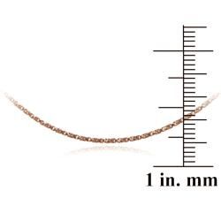 Mondevio Rose Gold over Silver 24 inch Twisted Box Chain Necklace Mondevio Gold Over Silver Necklaces