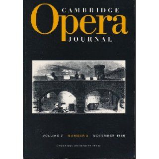 Cambridge Opera Journal (Volume 7, Number 3, November 1995) Arthur Groos, Roger Parker Books