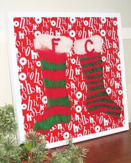 hand felted personalised christmas stockings by mel anderson design