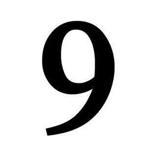 Wrought Iron House Number 9 Black Metal 6" Number   Outdoor Decor