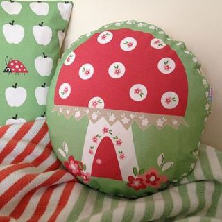 children's toadstool cushion by halfpinthome