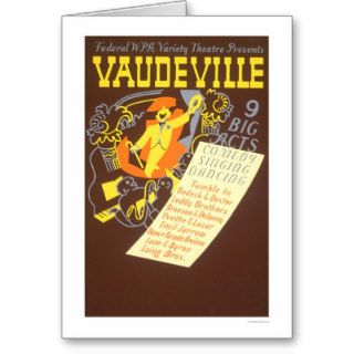 Vaudeville 9 Big Acts 1937 WPA Cards