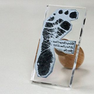 baby / toddler life size footprint stamp by stompstamps