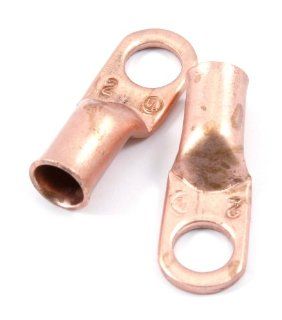 Forney 60105 Copper Cable Lugs, Number 2 Cable with 3/8 Inch Stud Size, 2 Pack   Arc Welding Equipment  