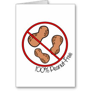 100% Peanut Free Greeting Card