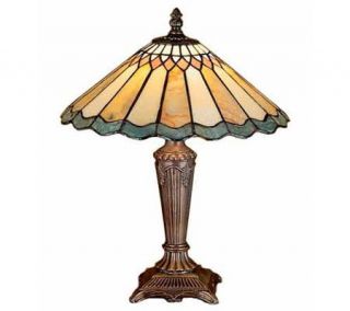 Tiffany Style Jadestone Carousel Accent Lamp —