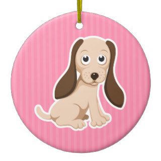 Cute puppy dog cartoon ornament