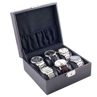 Caddy Bay Collection Compact 6 Watch Display Storage Case Watch Boxes