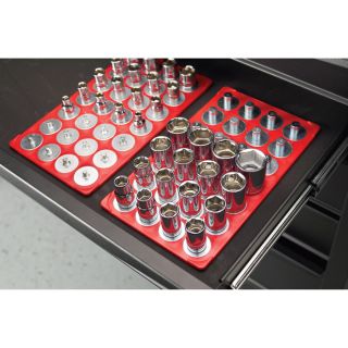 Triton Products Magnetic Socket Caddy with Power Pegs — 1/4In. Drive, 29-Pc. Set, Model# 72421  Socket Holders