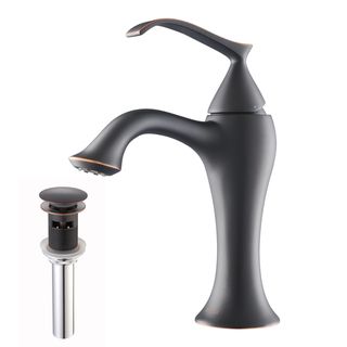 Kraus Ventus Single Lever Bas inch Faucet/ Pop Up Drain Oil withOverflow Kraus Bathroom Faucets