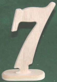 Shop Table Number 6" Wood Script 7 at the  Home Dcor Store