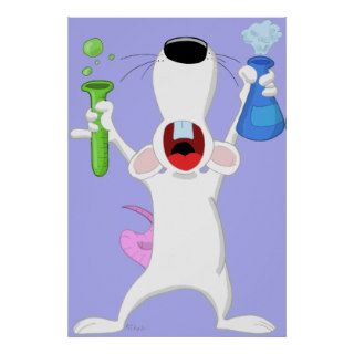 Science Geek Lab Rat Poster Print
