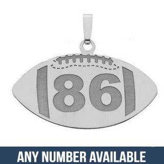 Custom Football Pendant W/ Number Jewelry