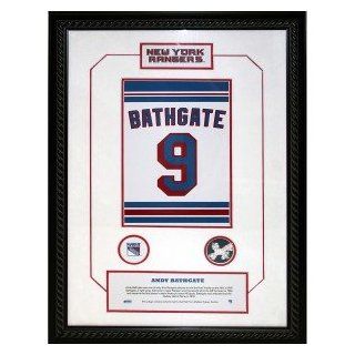 Andy Bathgate #9 Retired Number NY Rangers 14x20 Framed Collage w/ Nameplate  Sports & Outdoors