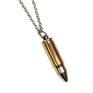 bullet charm locket necklace by hannah makes things