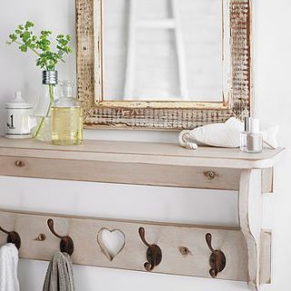 wooden heart hook shelf by woods vintage home interiors