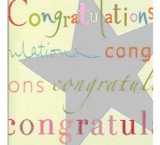 Gratulation, Silver Star, Coloured Letters, Grukarte Küche & Haushalt