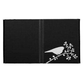 Black and White Mod Bird and Berries iPad Case