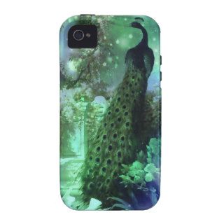 PEACOCK EVENING GROTTO BLUE GREEN DREAM iPhone 4/4S COVERS