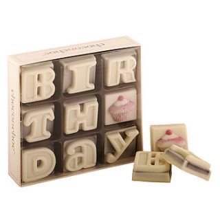 handmade birthday chocolates by chocolate on chocolate