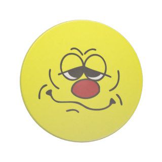 Silly Smiley Face Grumpey Beverage Coasters
