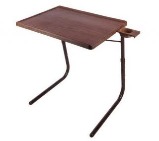 Table Mate II Faux Woodgrain Multi Purpose Portable Folding Table —