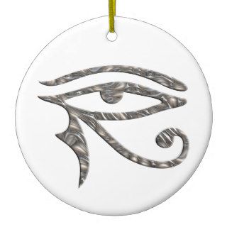 Eye Of Horus   SILVER Christmas Ornament