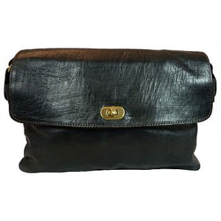 pochette three poches leather shoulder bag by ismad london